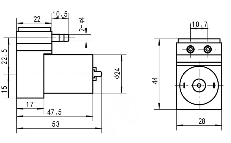 GDB-280 設置寸法 GDB-280 設置寸法