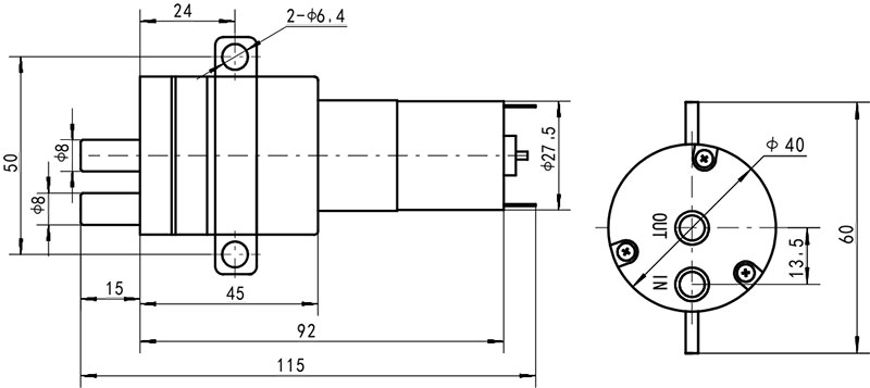 GDB-390 設置寸法 GDB-390 設置寸法